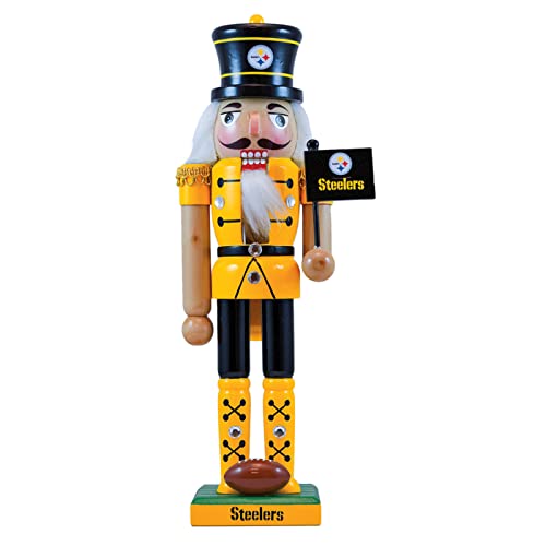 Pittsburgh Steelers 12-Inch Wooden Nutcracker - Collectible Holiday Decor