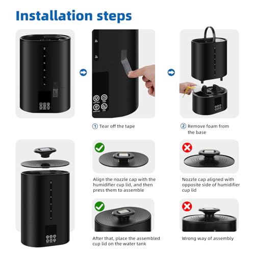 6L Warm and Cool Mist Humidifier for Bedroom and Large Room