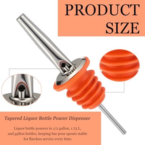 12 Pack Stainless Steel Liquor Bottle Pour Spouts - Precision Dispenser for Bar & Kitchen