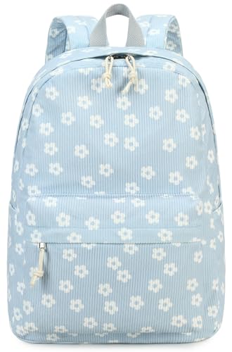 Corduroy Laptop Backpack for Teen Girls & Women - School Travel Daypack