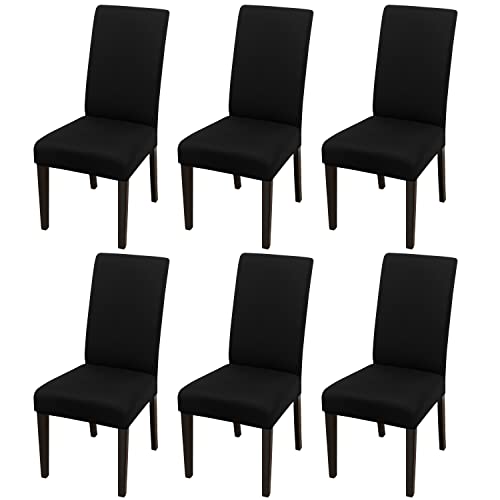 Stretchy Dining Chair Covers Set of 6 - Removable & Washable