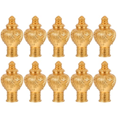 10pcs Decorative Gold Curtain Rod Finials for 28mm Drapery Poles