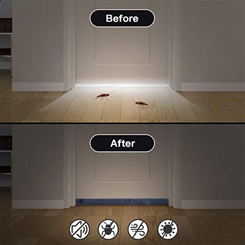 Adjustable Under Door Draft Stopper - 30"-36" Door Sweep Noise Blocker
