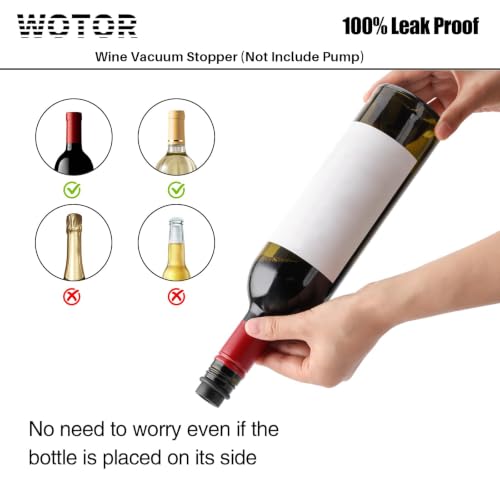 Reusable Silicone Vacuum Wine Stoppers - Black Wine Saver Set (12-Pack)