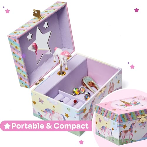 Unicorn Musical Jewelry Box for Girls - The Beautiful Dreamer Tune
