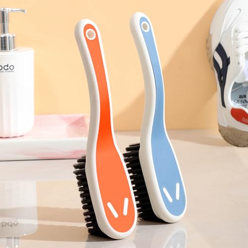 Soft Bristle Household Scrub Brush Set - 2 Pack Laundry & Shoe Cleaner