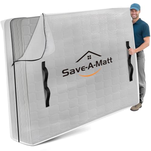 Queen Mattress Storage Bag - Waterproof, Reusable with 8 Handles