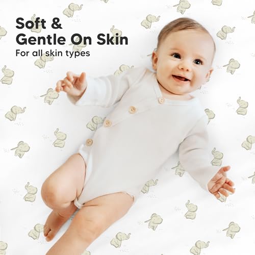 KeaBabies Organic Cotton Mini Crib Sheets 2-Pack (38" x 26" Fitted)