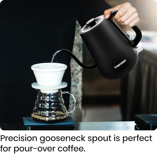 0.8L Gooseneck Electric Kettle for Pour Over Coffee and Tea - Black