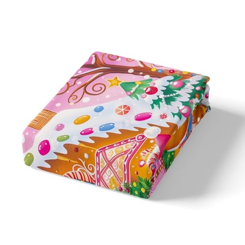 Feelyou Kids Pink Christmas Duvet Cover Set Queen Size Pattern 119 - Boys Girls Holiday Bedding