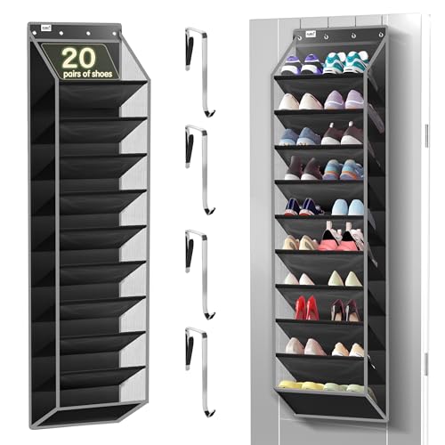 Over The Door Shoe Organizer - 10 Tier Heavy Duty Hanging Storage Rack