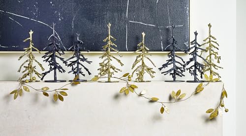 Santa Barbara Design Studio Gold Metal Twig Tree Set of 2 for Mantel - Xmas Shelf Decor