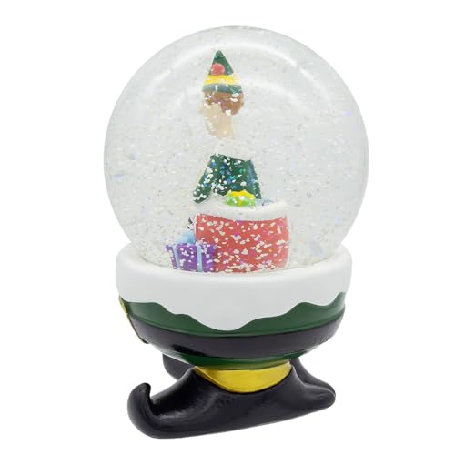 100mm Elf Holiday Christmas Water Globe - Festive Snow Globe Accent