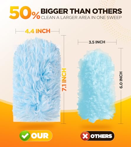 Disposable Duster Refills with Handle - 30 Pack Microfiber Cleaning Kit