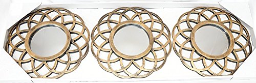 All American Collection Golden Globe 3-Piece Decorative Wall Mirror Set