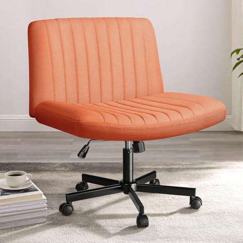 Wide Cross-Legged Office Chair, Adjustable Swivel Desk Chair with Padded Seat