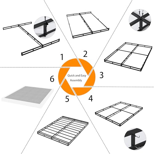9-Inch Queen Size Metal Box Spring, Heavy Duty Mattress Foundation