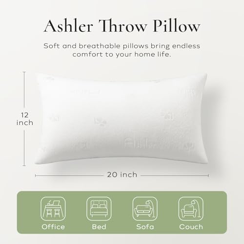 12x20 Lumbar Throw Pillow Inserts - Set of 2 Breathable Air Layer Cushions