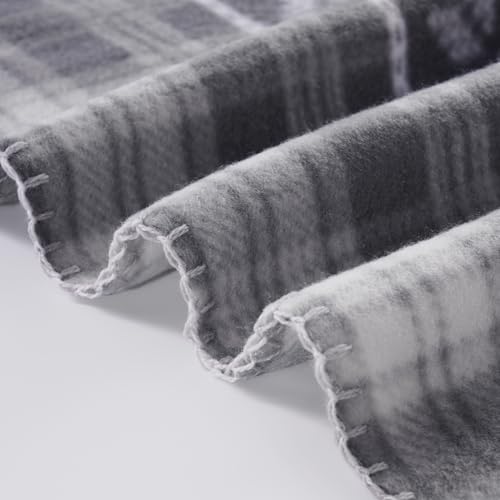 CAI TENG Christmas Grey Fleece Throw Blanket 6 Pack 50x60 Inches
