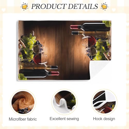 12-Piece Wine & Grapes Kitchen Decor Set: Towels, Mitts & Pot Holders