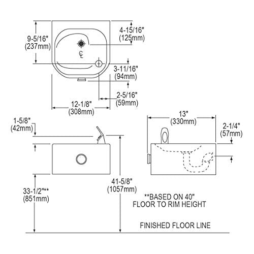 Stainless Steel Architectural Drinking Fountain, Indoor & Outdoor Use