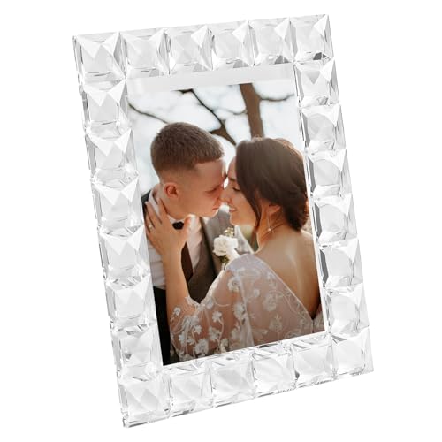 kitCom 5x7 Crystal Photo Frame Grid Diamond Craft Keepsake Wedding Display