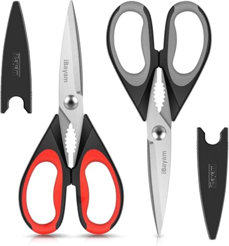 Heavy Duty All-Purpose Kitchen Scissors 2-Pack - Stainless Steel Shears