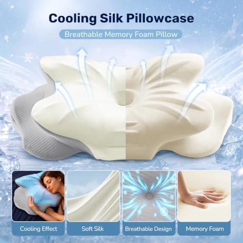 Ergonomic Memory Foam Cervical Pillow for Neck Pain Relief