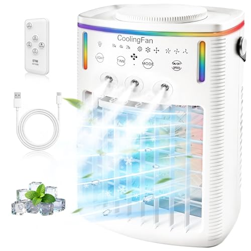 4-in-1 Portable Air Conditioner with 1500ML Tank and Remote