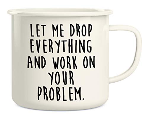 Retreez 16oz Enamel Stainless Steel Camping Coffee Mug - Funny Sarcastic Gift