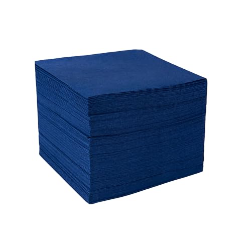 Navy Blue 1,000 Count Sierra Touch 2-Ply Beverage Napkins - Made in USA