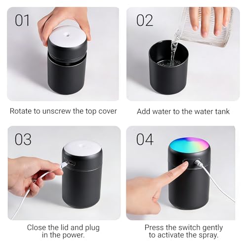 Portable Mini USB Humidifier 300ml Desktop Personal Cool Mist