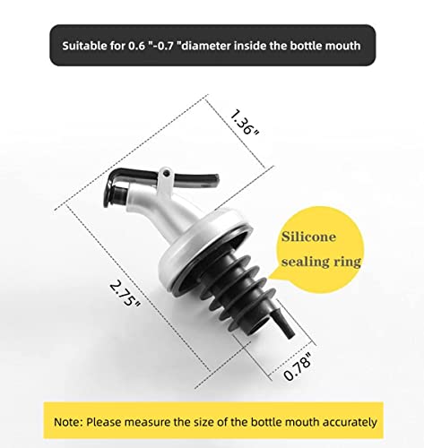 Set of 10 Oil & Vinegar Dispenser Spouts - Leakproof Nozzle for Kitchen & Bar