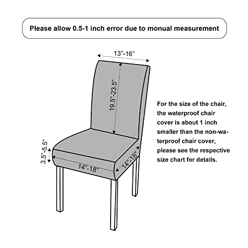 Waterproof Dining Chair Covers Set of 4 | Removable & Machine Washable