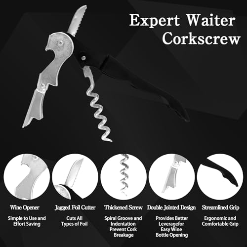 110 Pack Waiter Corkscrew Wine Openers - All-in-One Bar Tools for Bartenders & Servers