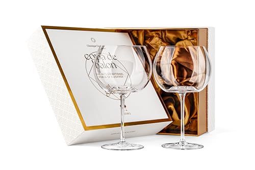 25 oz Large Copa de Balon Gin Glasses - Set of 2 Crystal Balloon Goblets