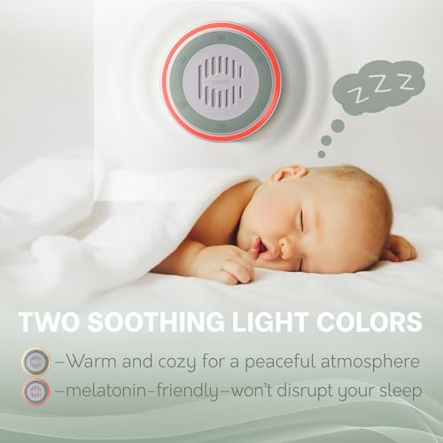 Plug-In White Noise Sound Machine with 20 Soothing Sounds & Night Light