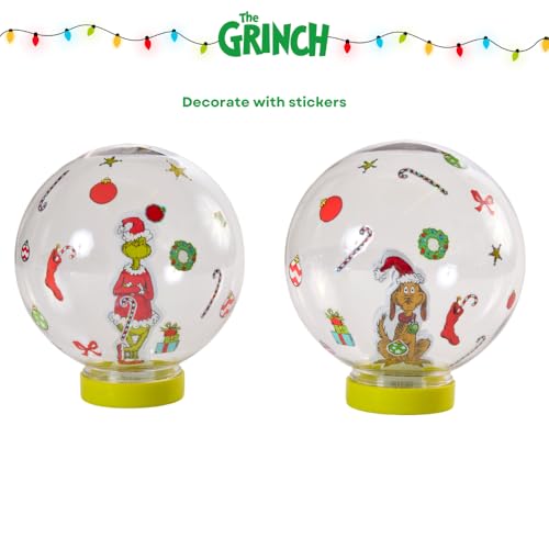 DIY Snow Globe Craft Kit for Kids - Includes 2 Globes, Glitter and Stickers