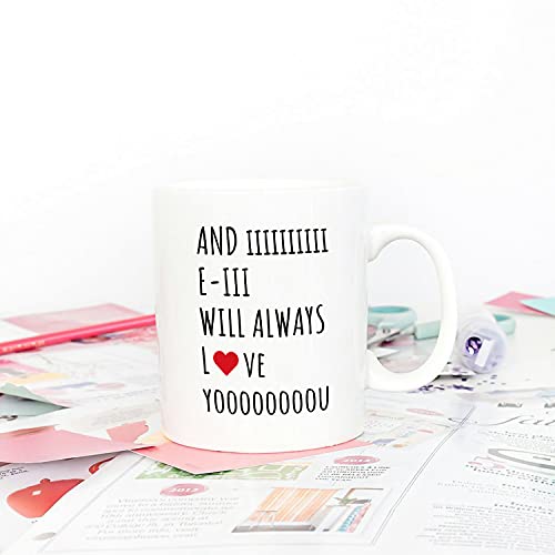 11oz Christmas Mug - And I Will Always Love You Gift for Wife, Husband, Mom, Dad, Girlfriend, Boyfriend
