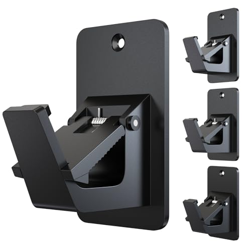 No Drill Curtain Rod Brackets - Heavy Duty Adhesive Window Rod Holders (4PC)