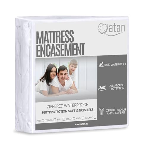 Waterproof Twin Mattress Protector Encasement with Zipper - Soft, Breathable & Noiseless