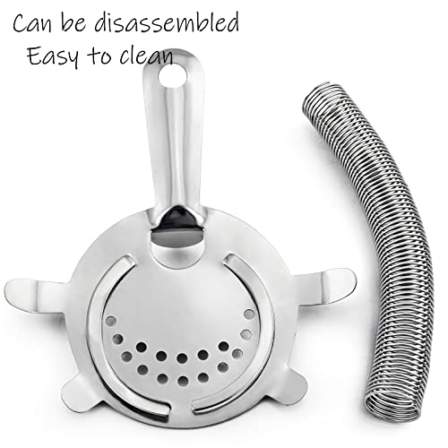 9 Pack Stainless Steel Cocktail Strainers with Spring - Bar Tools for Bartenders & Mixologists