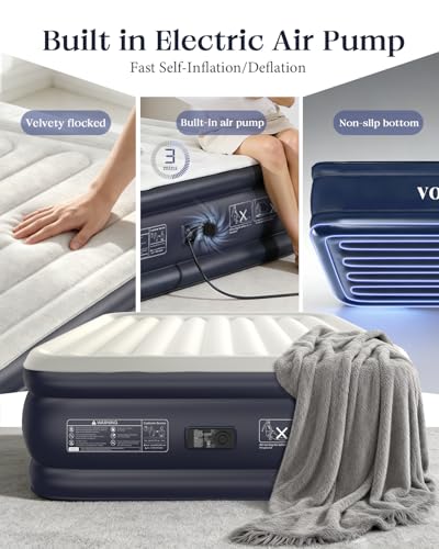 Queen Air Mattress with Built-in Pump - 18" Raised Inflatable Bed