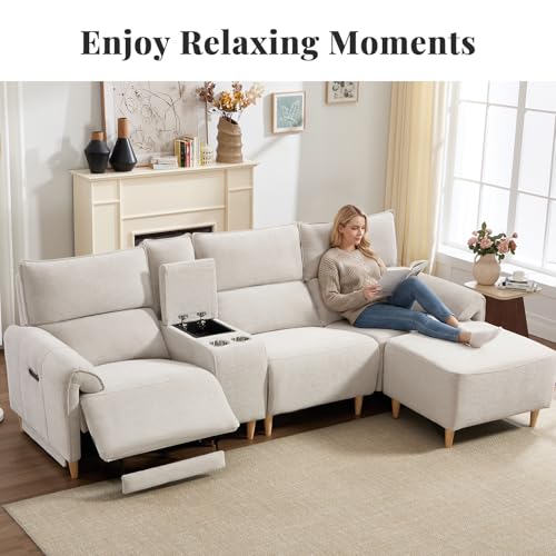 Modular Power Recliner Sofa with USB Charging, Storage and Cup Holders