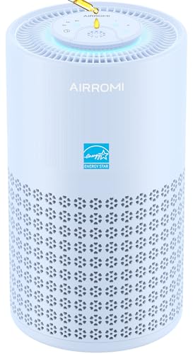 Compact Air Purifier for Bedroom with HEPA Filter Quiet Air Cleaner Blue