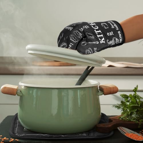 6-Piece Farmhouse Kitchen Set: Buffalo Plaid Oven Mitts, Pot Holders, Towels