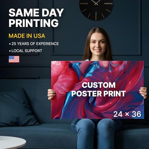 Custom Poster 24x36 - Personalized Photo Print on Premium Paper