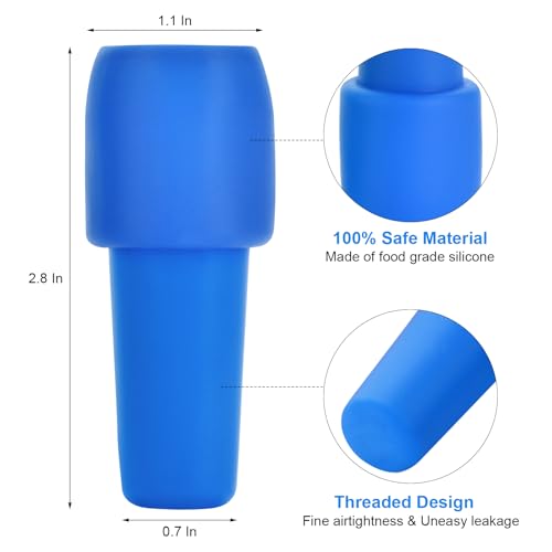 Reusable Silicone Wine Bottle Stoppers - 6 Pack Leak-Proof Wine Savers