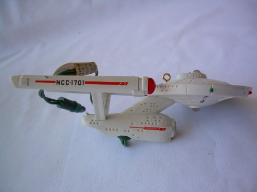 Hallmark Star Trek Enterprise Saucer Lights Ornament – 25th Anniversary blinking lights