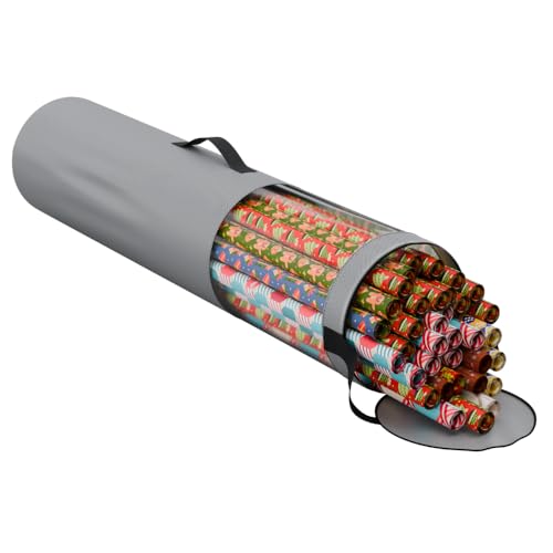 Gift Wrapping Paper Storage Organizer Bag for 40 Inch Rolls Grey